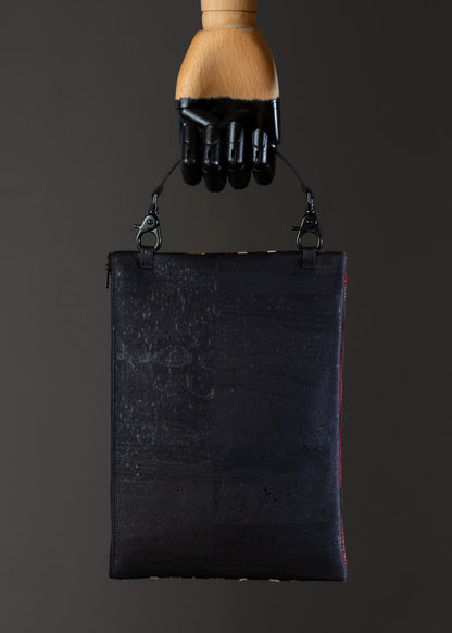 Back view of the flower FTLO bag showing the black cork.