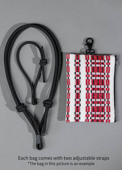 Village street style bag - Red/Black striped